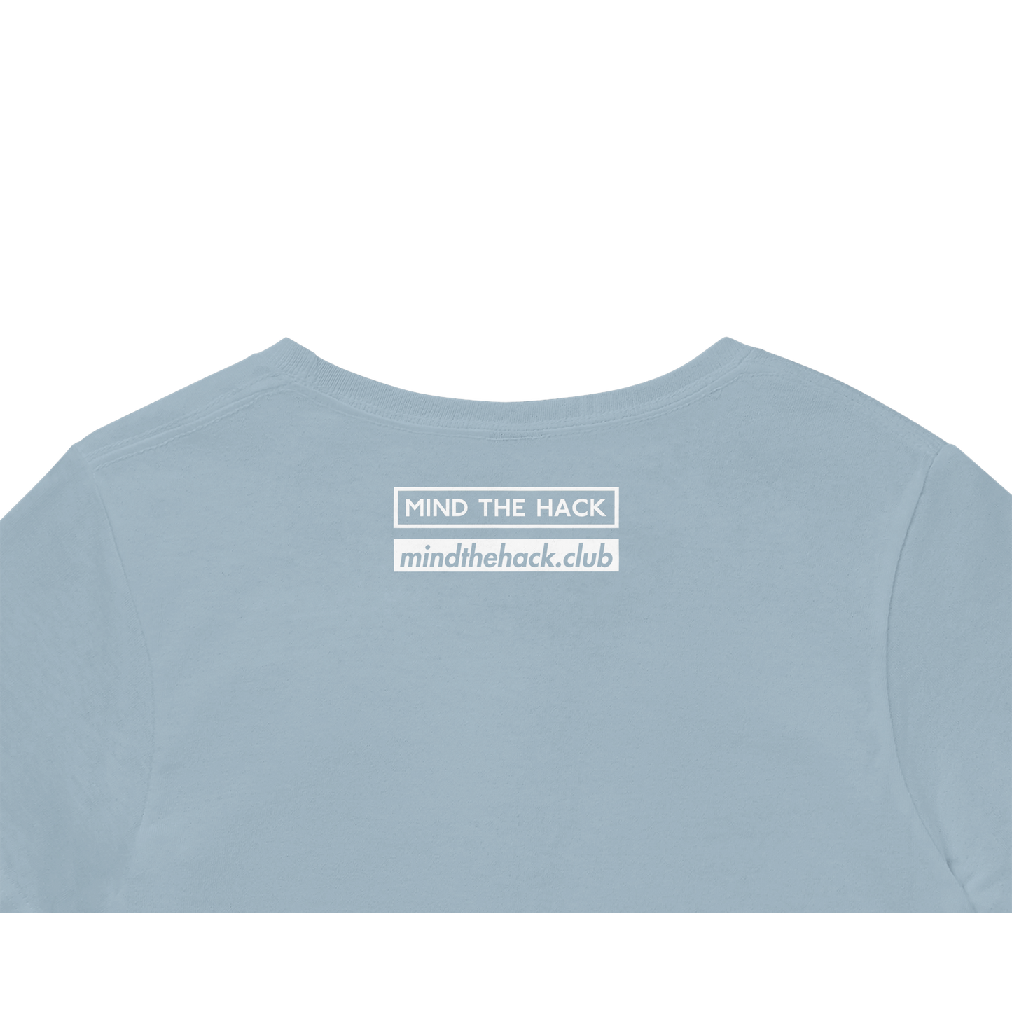 Minimale Kollektion – Mind The Hack Weißes Unisex-T-Shirt